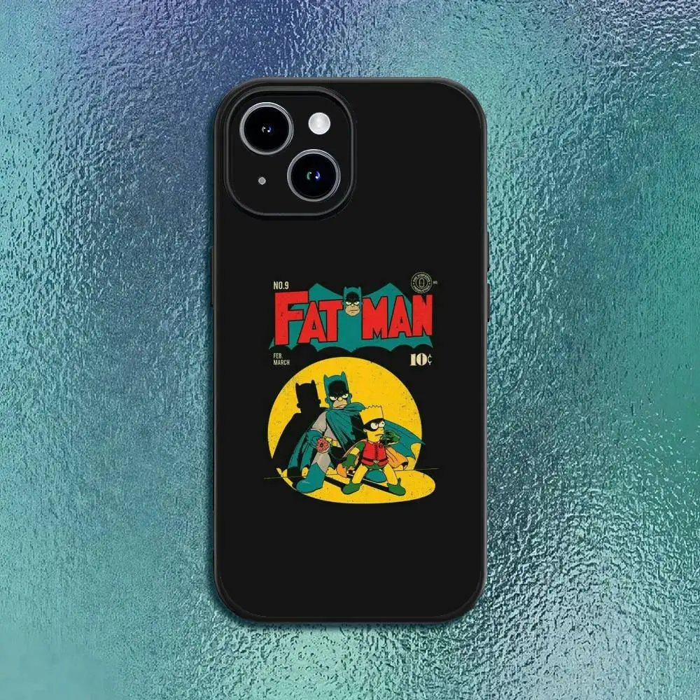 Anime T-The S-Simpsons-s Phone Case For IPhone 17 12 13 14 15 16Pro Max Plus Classic black soft shell