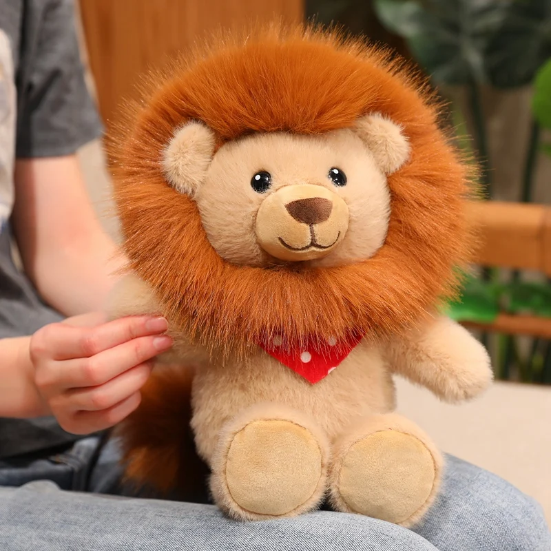 35/50/60CM Super Soft Cute Lion Plush Toy Fluffy Stuffed Animal for Hugging Pillow Cartoon Birthday Gifts Home Decor