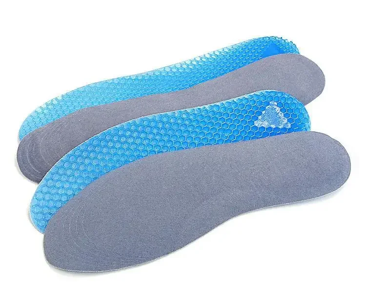 Silicone Gel Soft Insoles Outdoor Sports Running Insole Elastic Shock-absorbing Sole Men Women Sneakers Anti-slip Insoles 1 Pair