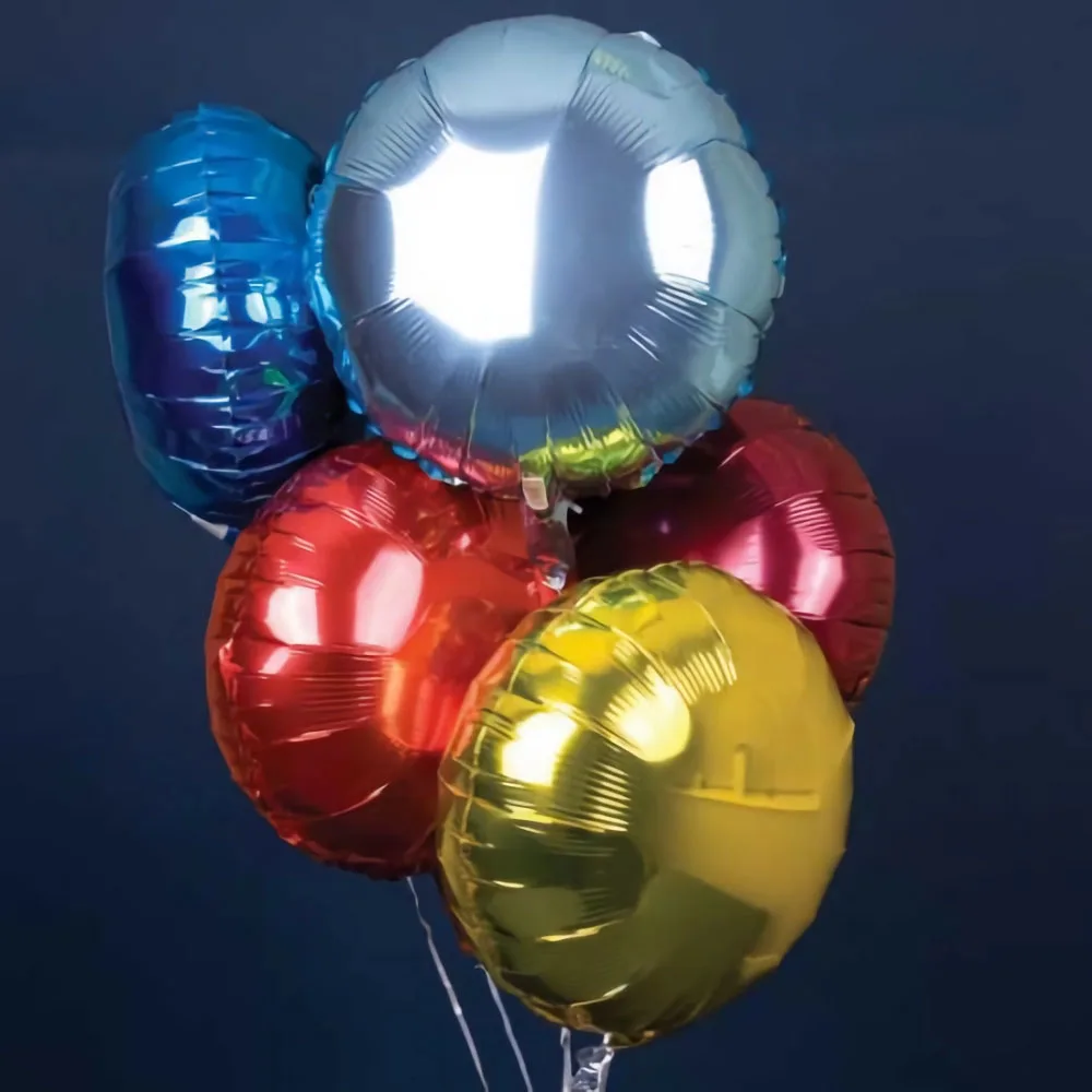 20/10/5Pcs Metallic Round Foil Balloons 18inch Rose Gold Silver Round Balloons Helium Air Globos for Birthday Wedding Xmas Decor
