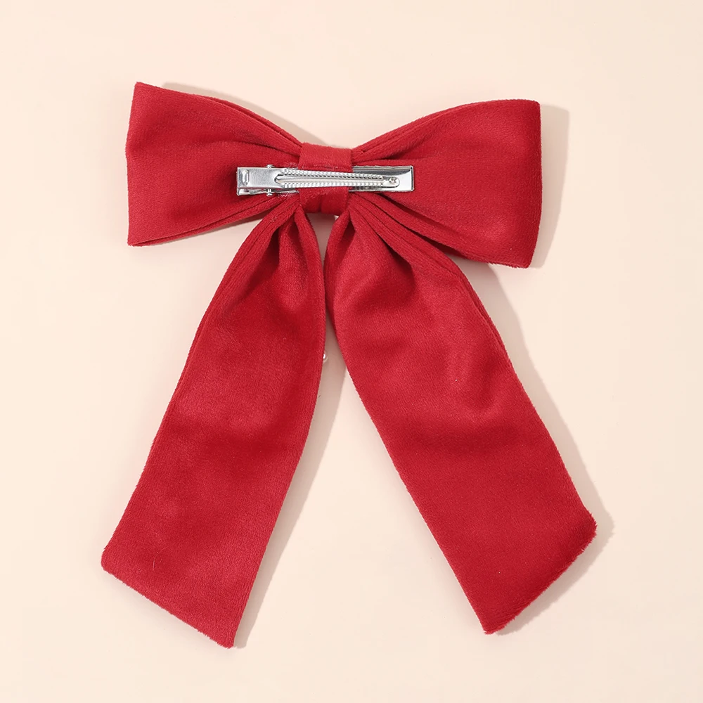 Kids Christmas Rhinestone Bow Hair Clip Cute Santa Claus Cartoon Reindeer Hairpins For Girls New Year Decor Accessories Gift