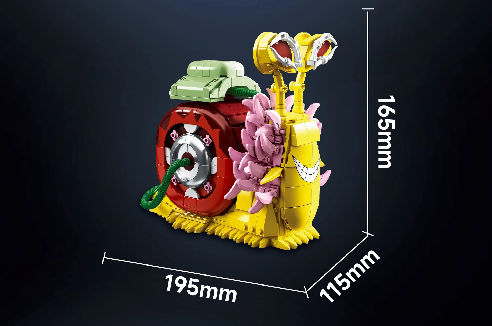 Den Den Mushi Phone Charm Building Blocks MOC One Snail 3D Model DIY Mini Brick Piece Figure Toys For Kid Christams Gift