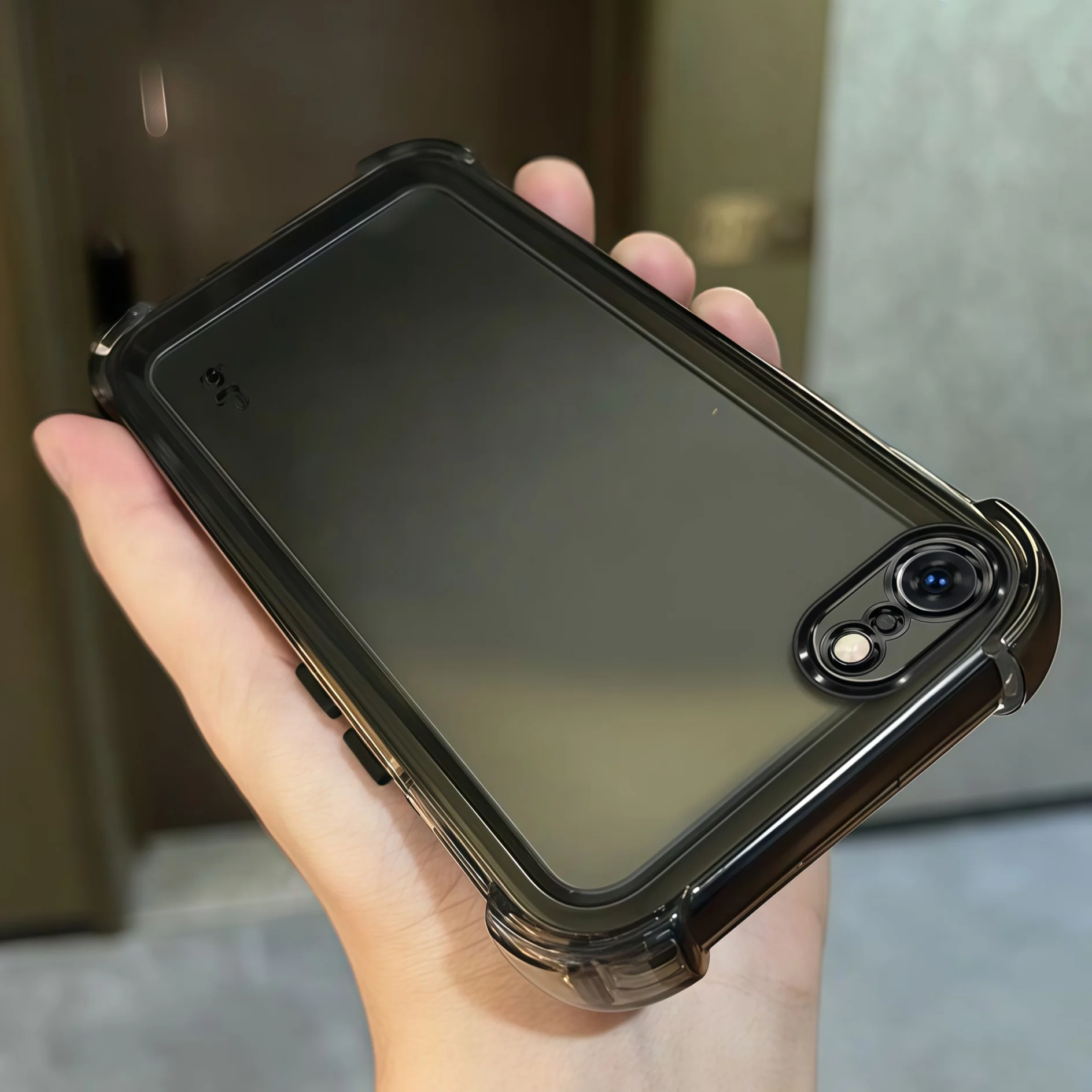 Transparent Black Without Yellowing TPU Shockproof Phone Case For iphone SE2022/SE2020/7/8/7+/8+/6/6+