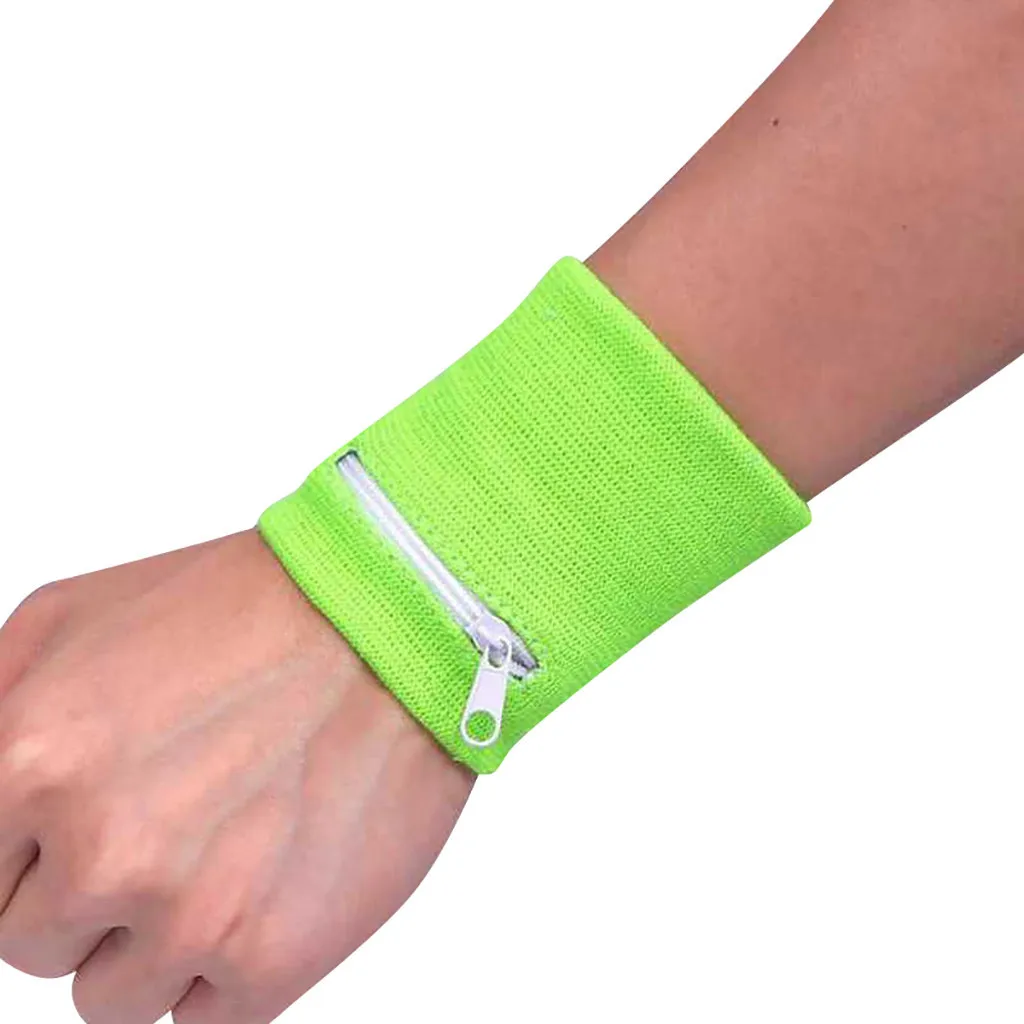 Sports Wristband Zipper Wrist Wallet Multifunction Running Bag Arm Band Bags Key Cards Storage Cycling Purse Band Sweatband