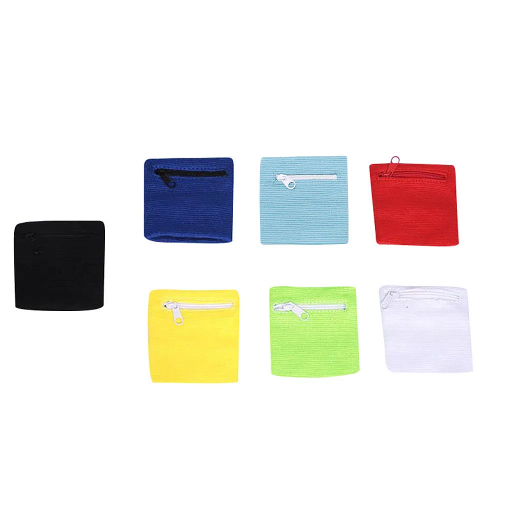 Sports Wristband Zipper Wrist Wallet Multifunction Running Bag Arm Band Bags Key Cards Storage Cycling Purse Band Sweatband