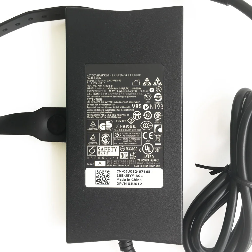 130W 19.5V 6.7A PA-4E AC Adapter For Dell DA130PE1-00 FA130PE1-00 LA130PM121 Laptop Charger Power Supply PA4E Slim