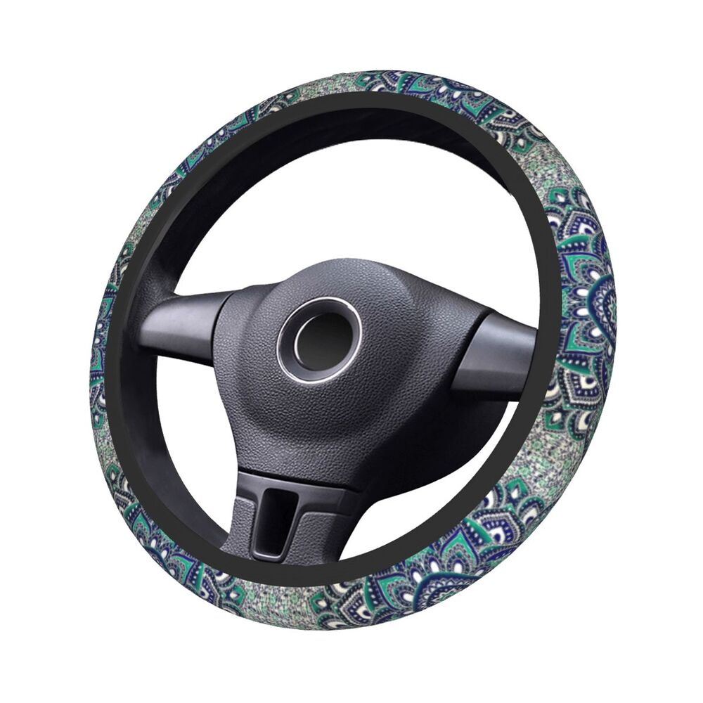 Mandala Hippie Bohemian Car Steering Wheel Cover 38cm Boho Steering Wheel Protective Cover Car-styling Interior Accessories