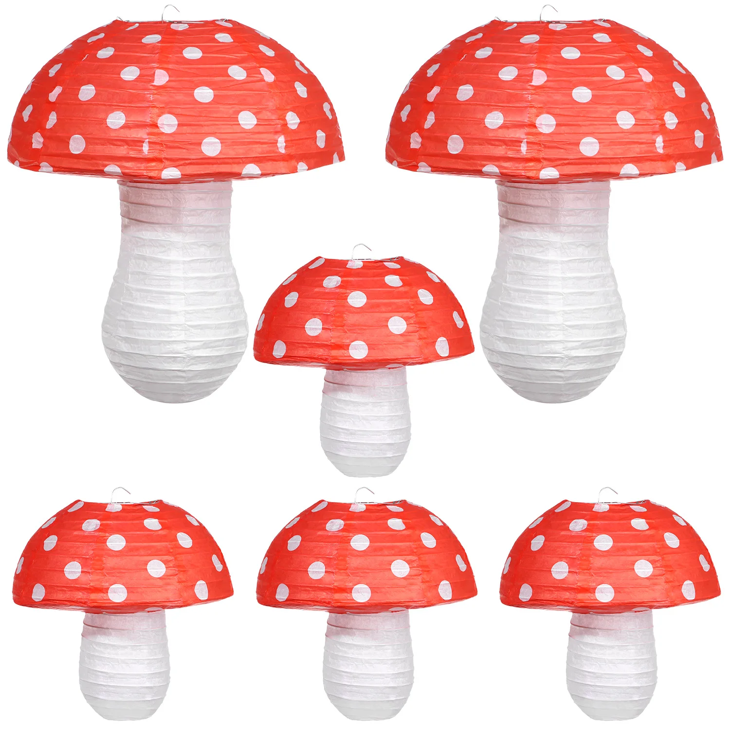 Hanging Lamp Large Mushroom Shaped Paper Lanterns for Baby Shower Wedding Birthday Party Decor Jungle Theme Gift
