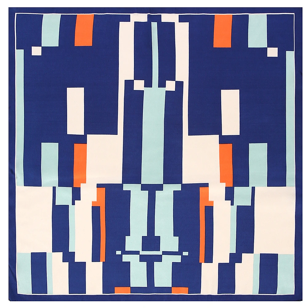 2022 Europe 60cm Spring New Versatile Women's Imitation Silk Business Leisure Small Scarf Occupation Small Square Towel