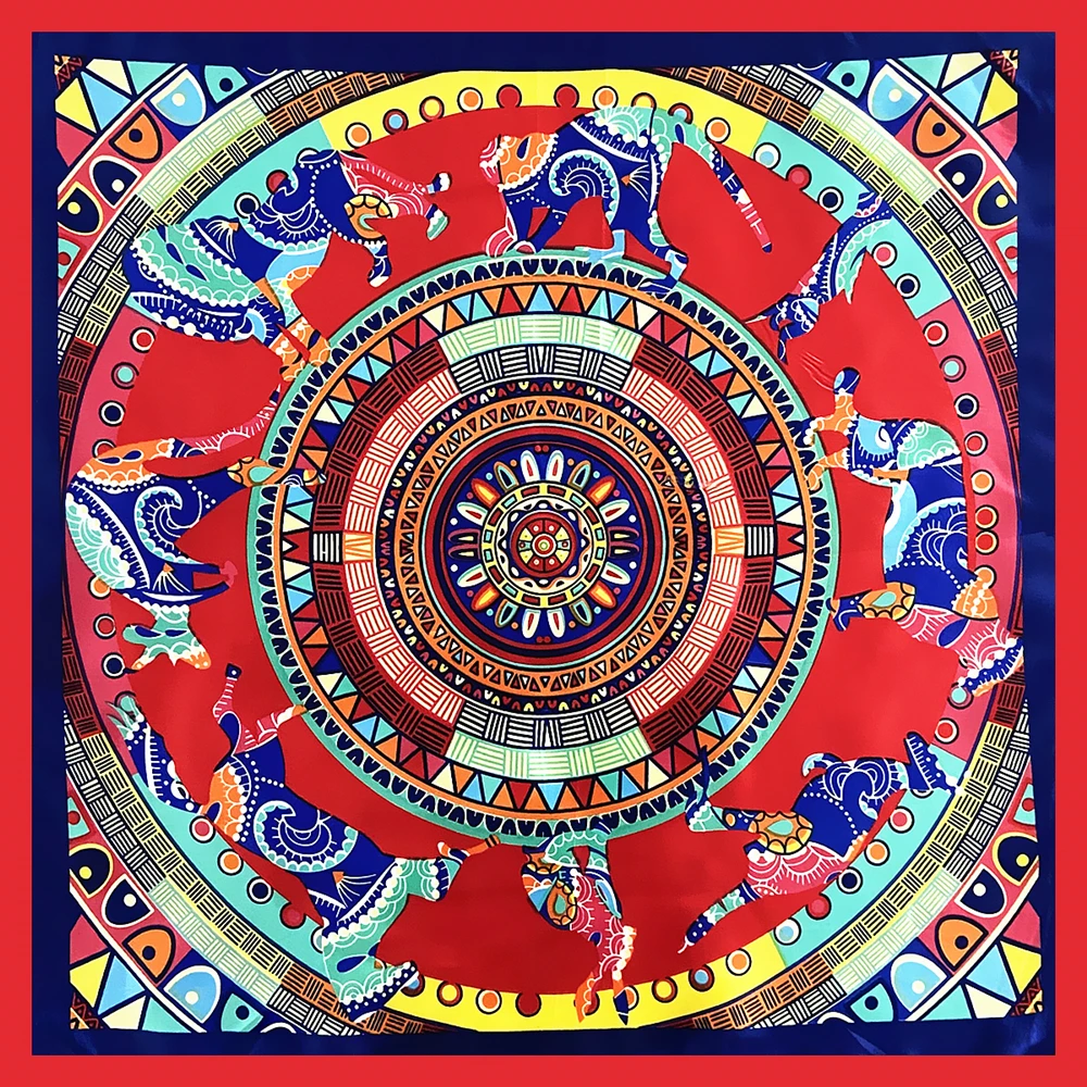 2022 Europe 60cm Spring New Versatile Women's Imitation Silk Business Leisure Small Scarf Occupation Small Square Towel