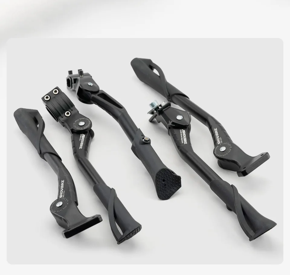 JSHOUBIKE Adjustable Bicycle Kickstand Aluminium Alloy MTB/Snow/Folding Bike/Electric Vehicle Bicycle Side Footrest 24-29 Inch