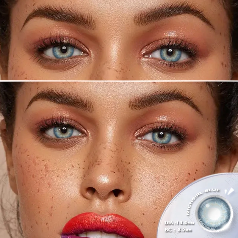 EYESHARE 1pair Color Contact Lenses New Color Contact Lenses For Eyes Brown Contacts Lense Eye Yearly Use Beauty Makeup for Eyes