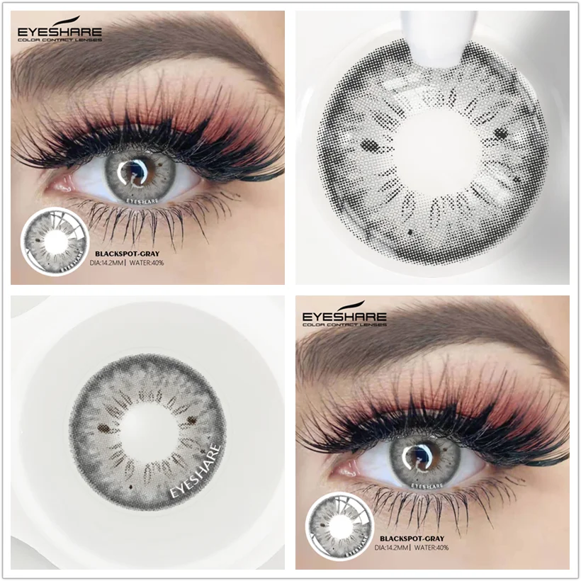 EYESHARE 1pair Color Contact Lenses New Color Contact Lenses For Eyes Brown Contacts Lense Eye Yearly Use Beauty Makeup for Eyes