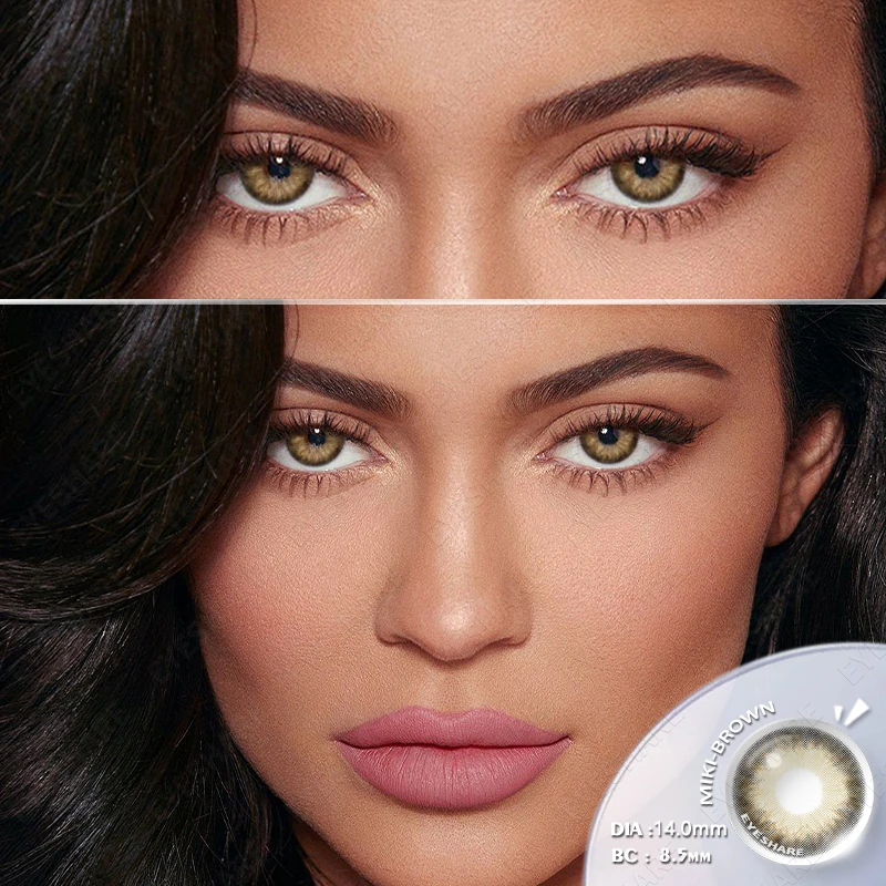 EYESHARE 1pair Color Contact Lenses New Color Contact Lenses For Eyes Brown Contacts Lense Eye Yearly Use Beauty Makeup for Eyes