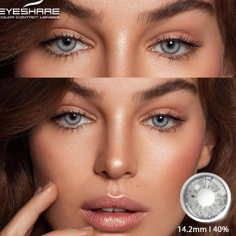 EYESHARE 1pair Color Contact Lenses New Color Contact Lenses For Eyes Brown Contacts Lense Eye Yearly Use Beauty Makeup for Eyes