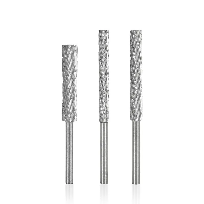 XCAN 3mm Shank Rotary Burr Drill Bit 3/4/5/6mm Double Cut HSS Rotary File For Engraving Cutter Grinding Tools Woodworking Tool