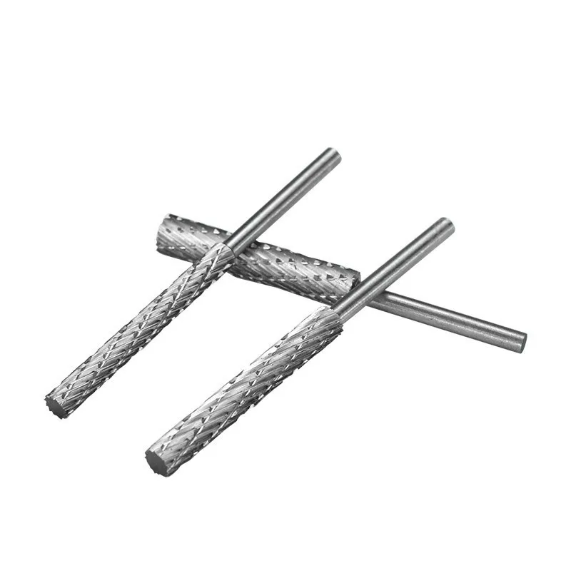 XCAN 3mm Shank Rotary Burr Drill Bit 3/4/5/6mm Double Cut HSS Rotary File For Engraving Cutter Grinding Tools Woodworking Tool