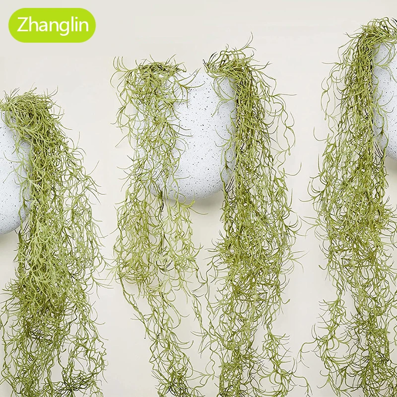 85 cm Green Artificial Plant Moss Ivy Fern Vine Home Garden Decoration Wedding Festival Wall Hanging Leaf Vine Fake Flower Decor