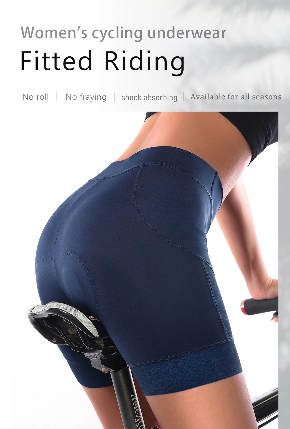 ARSUXEO Women's Cycling Shorts 3D Padded Bike Compression Tight Mountain Biking Bicycle Underwear Lightweight Underpants U010