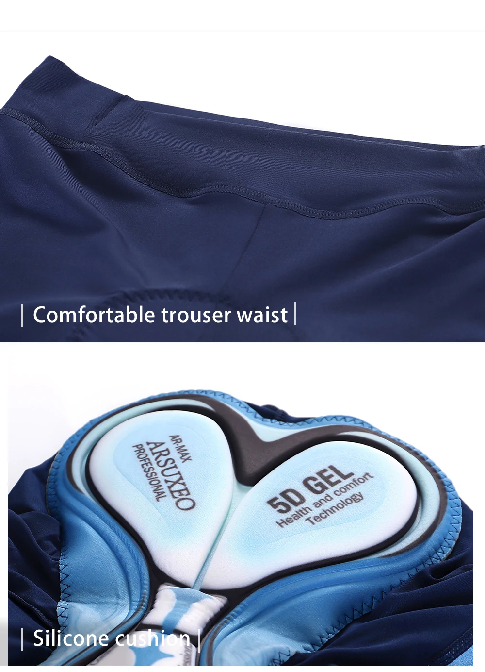 ARSUXEO Women's Cycling Shorts 3D Padded Bike Compression Tight Mountain Biking Bicycle Underwear Lightweight Underpants U010