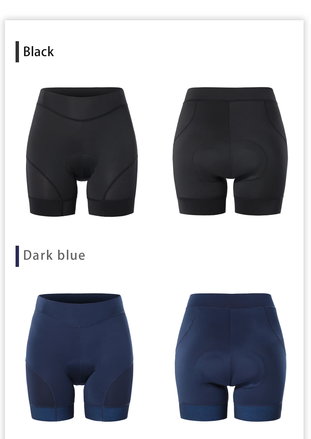 ARSUXEO Women's Cycling Shorts 3D Padded Bike Compression Tight Mountain Biking Bicycle Underwear Lightweight Underpants U010