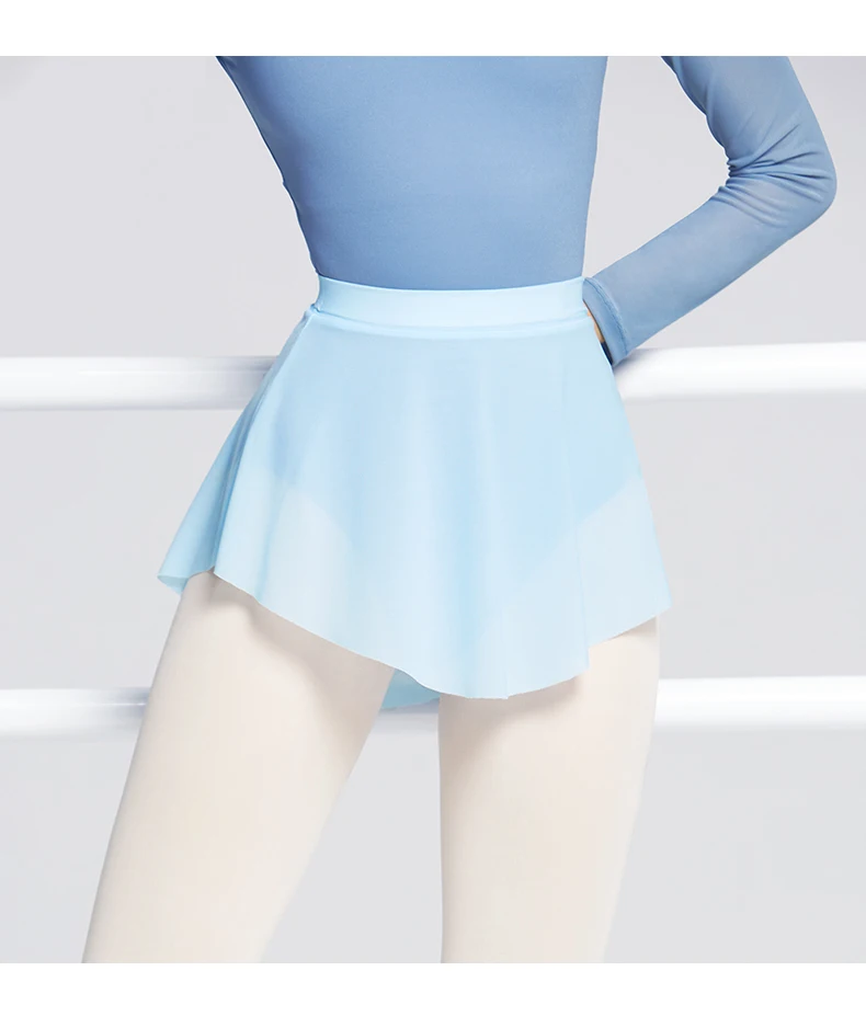 Women Ballet Skirts Dance Short Skirts High Slit skirt Ballerina Adult Teen Ballet Dancing Dress Soft Mesh Elastic Skirt