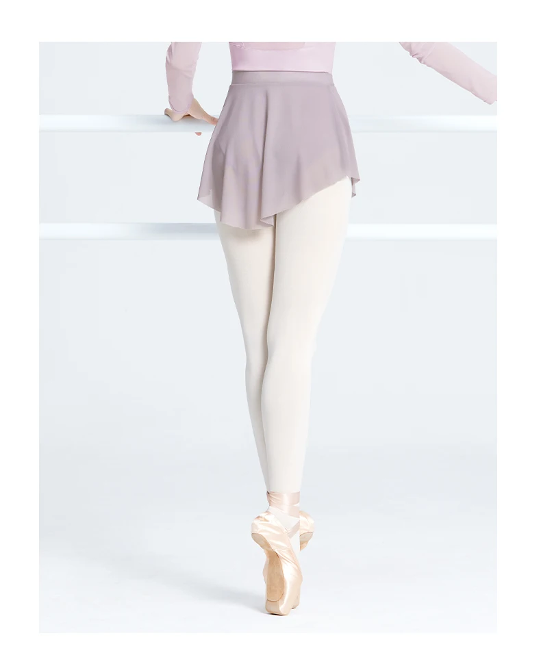 Women Ballet Skirts Dance Short Skirts High Slit skirt Ballerina Adult Teen Ballet Dancing Dress Soft Mesh Elastic Skirt