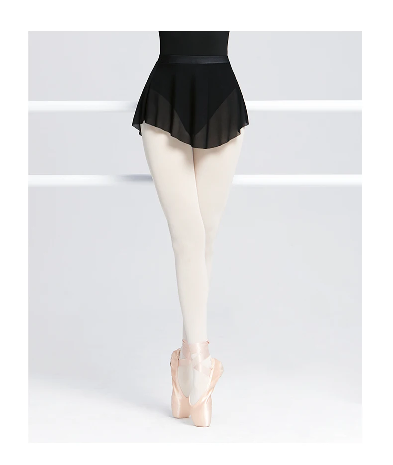 Women Ballet Skirts Dance Short Skirts High Slit skirt Ballerina Adult Teen Ballet Dancing Dress Soft Mesh Elastic Skirt
