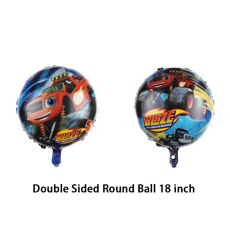 NEW Cartoon Monster Big Wheel Truck Theme Birthday Party Decoration Latex Aluminum Digital Balloon Baby Shower Boy Gift