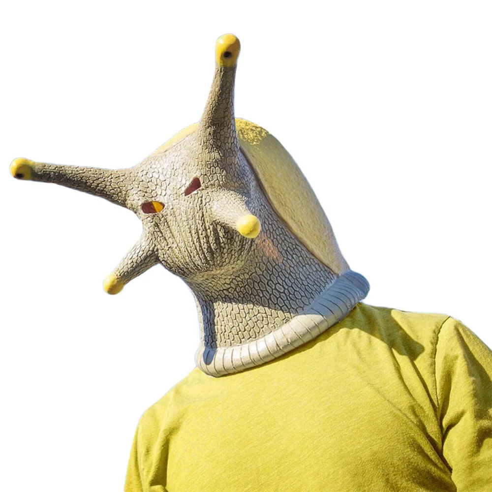 Snail Slug Full Face Cosplay Animal Mask Halloween Latex Full Funny Happy Face Cosplay Props Fancy Party Mask Costume