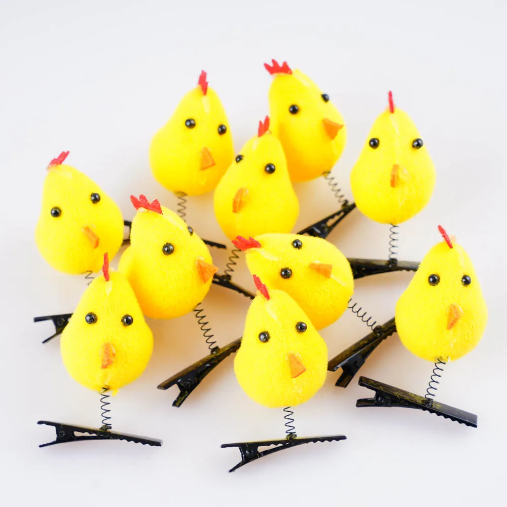 50Pcs/Lot Cartoon Funny Children 3D Little Yellow Duck Plush Hairpin Fashion Animal Duckbill Clip Accessories Headwear Wholesale
