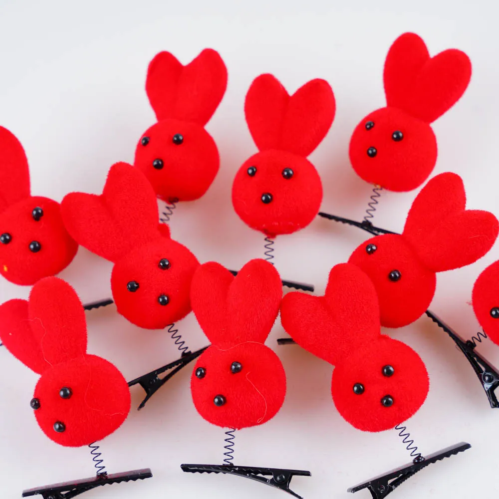 50Pcs/Lot Cartoon Funny Children 3D Little Yellow Duck Plush Hairpin Fashion Animal Duckbill Clip Accessories Headwear Wholesale