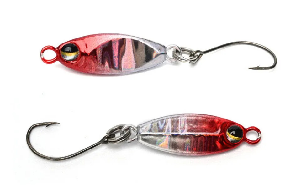 5PCS/LOT Micro Metal Jig Fishing Lure 3g/5g Jigging trout Spoon Saltwater Artificial Bait Fishing Tackle