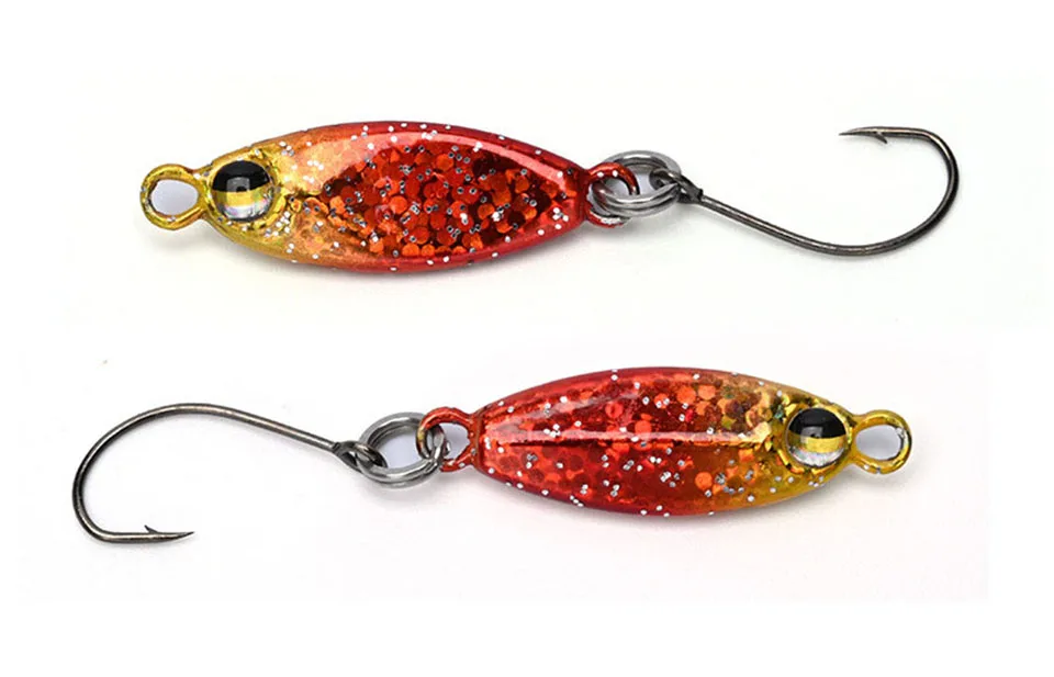 5PCS/LOT Micro Metal Jig Fishing Lure 3g/5g Jigging trout Spoon Saltwater Artificial Bait Fishing Tackle