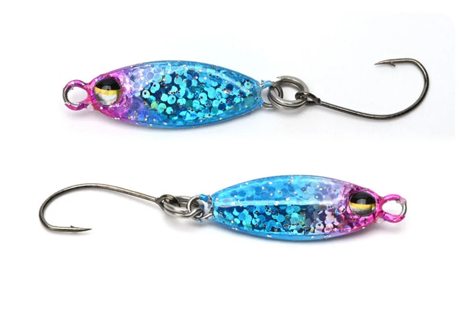 5PCS/LOT Micro Metal Jig Fishing Lure 3g/5g Jigging trout Spoon Saltwater Artificial Bait Fishing Tackle