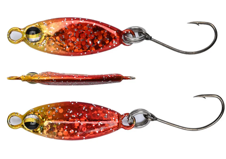 5PCS/LOT Micro Metal Jig Fishing Lure 3g/5g Jigging trout Spoon Saltwater Artificial Bait Fishing Tackle