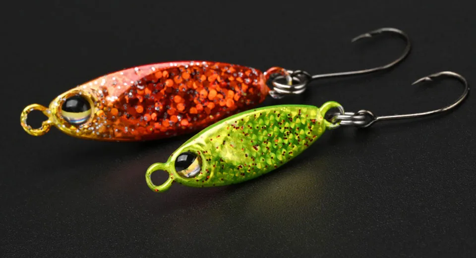 5PCS/LOT Micro Metal Jig Fishing Lure 3g/5g Jigging trout Spoon Saltwater Artificial Bait Fishing Tackle