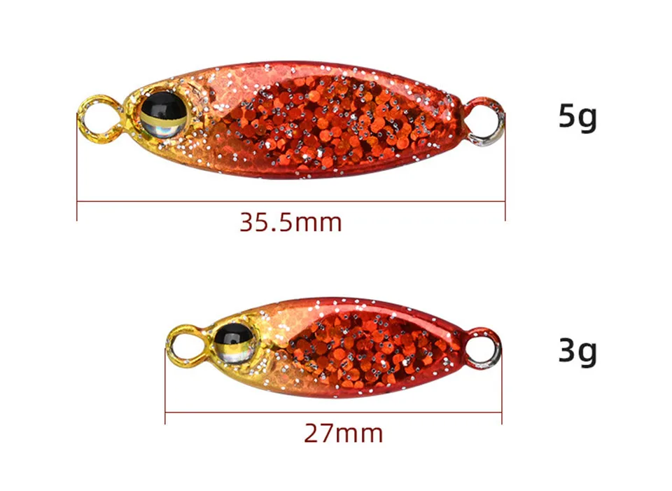 5PCS/LOT Micro Metal Jig Fishing Lure 3g/5g Jigging trout Spoon Saltwater Artificial Bait Fishing Tackle