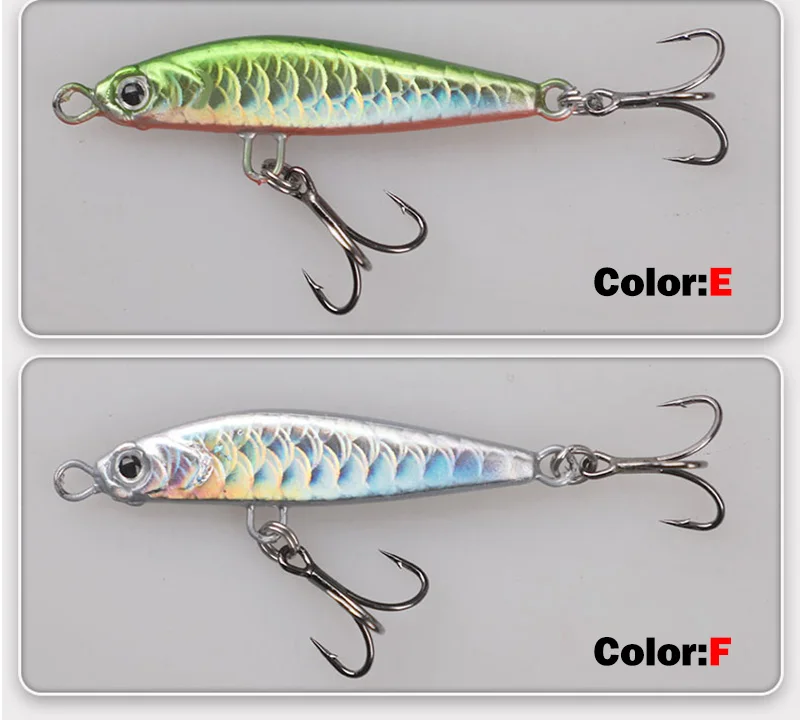 OUTKIT 1Pcs Metal Jigbait Spinning Lure 10g-22g Sea Fishing Bait Trolling Jigging Wobbler Laser Cover Drager SinKing Pencil
