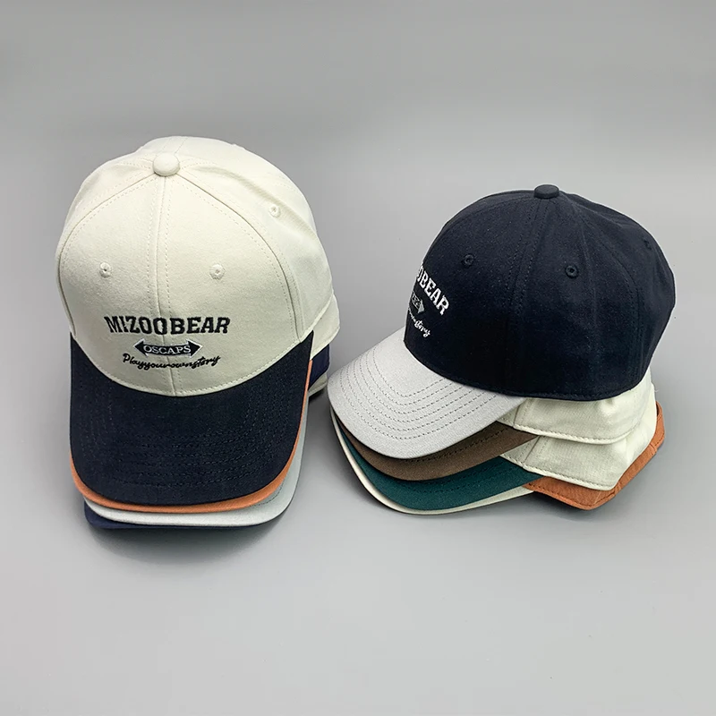 New Streetwear Kpop Embroidery Letter Men Women Baseball Hats Cotton Comfortable Color Matching HipHop Casual Fashion Sport Caps