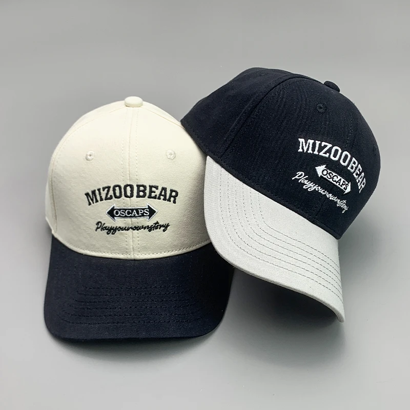 New Streetwear Kpop Embroidery Letter Men Women Baseball Hats Cotton Comfortable Color Matching HipHop Casual Fashion Sport Caps