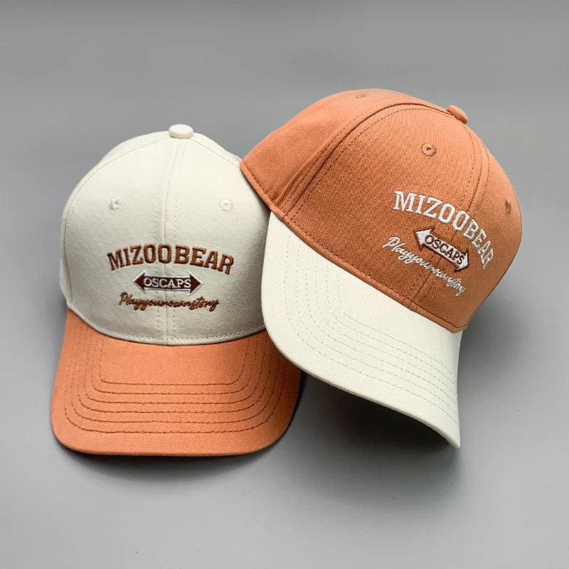 New Streetwear Kpop Embroidery Letter Men Women Baseball Hats Cotton Comfortable Color Matching HipHop Casual Fashion Sport Caps