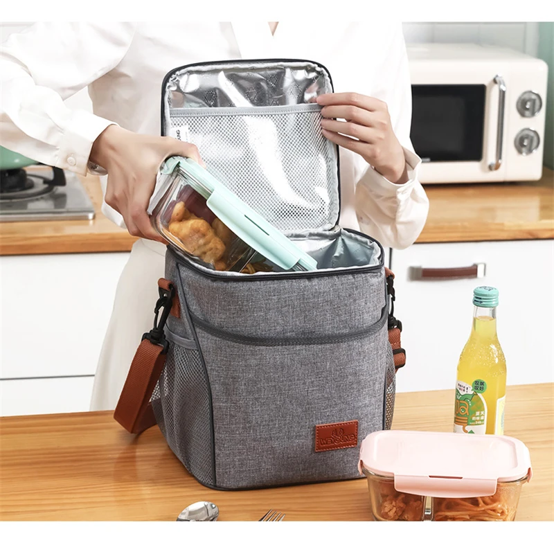 10L Heat Preservation Refrigeration Bag Waterproof Foil Picnic Office Student Portable Thermal Camping Lunch Bag Dinner Ice Box