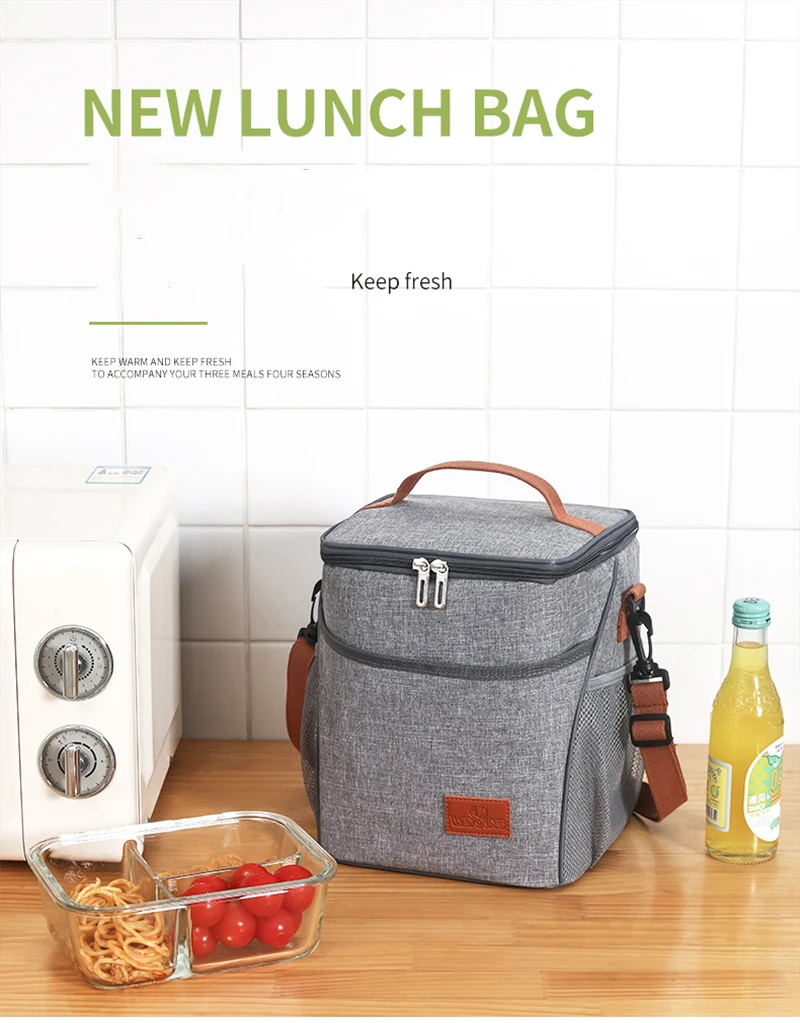 10L Heat Preservation Refrigeration Bag Waterproof Foil Picnic Office Student Portable Thermal Camping Lunch Bag Dinner Ice Box