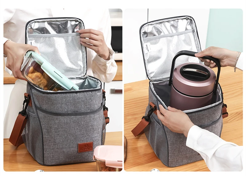 10L Heat Preservation Refrigeration Bag Waterproof Foil Picnic Office Student Portable Thermal Camping Lunch Bag Dinner Ice Box