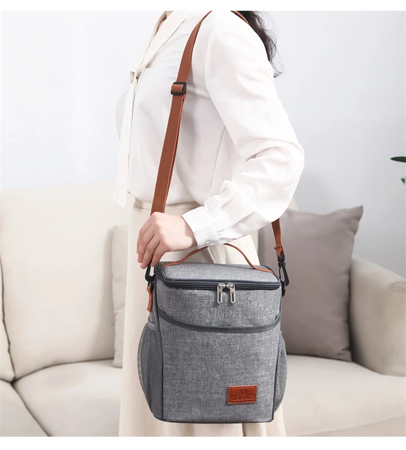 10L Heat Preservation Refrigeration Bag Waterproof Foil Picnic Office Student Portable Thermal Camping Lunch Bag Dinner Ice Box