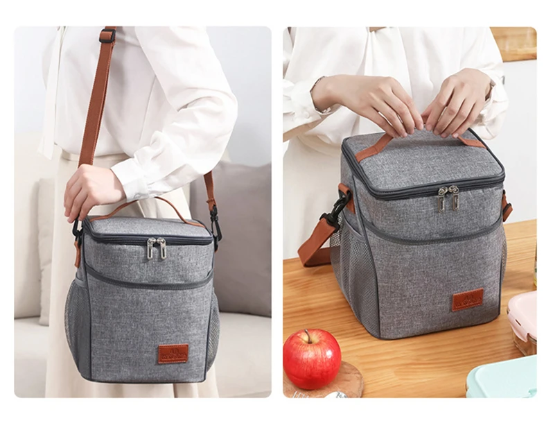 10L Heat Preservation Refrigeration Bag Waterproof Foil Picnic Office Student Portable Thermal Camping Lunch Bag Dinner Ice Box
