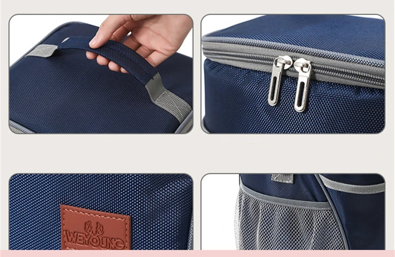 10L Heat Preservation Refrigeration Bag Waterproof Foil Picnic Office Student Portable Thermal Camping Lunch Bag Dinner Ice Box