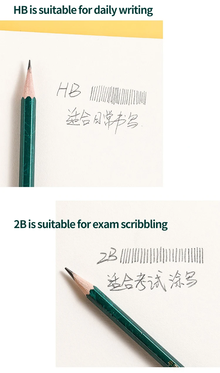 Black Sketch Pencil Professional Wood Drawing Pencil H/2H/3H/4H/5H/6H/HB 2/3/4/5/6/8/10/12B Art Stationery Supplies 12Pcs