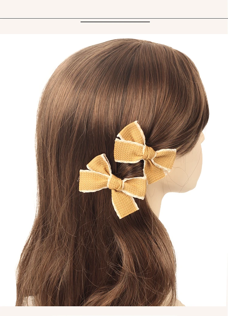 Girls Baby Solid Ribbon Hair Clips Headbands Children Fashion Casual Elastic Dressy Lacy Cute Bows Hairpin Hair Accessories